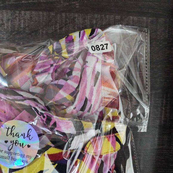 Cocomo Womens Red‎ & purple Short Sleeve Beachy Hawaiian Buttonup Collared Shirt - Picture 7 of 9